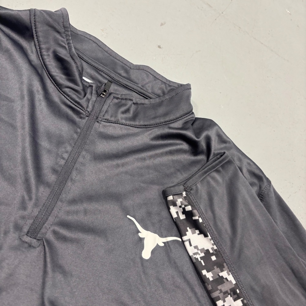 Colosseum Texas Longhorns OHT Mens XL Quarter Zip Pullover Gray Digital Camo
